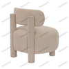 Round Beige Accent Chair