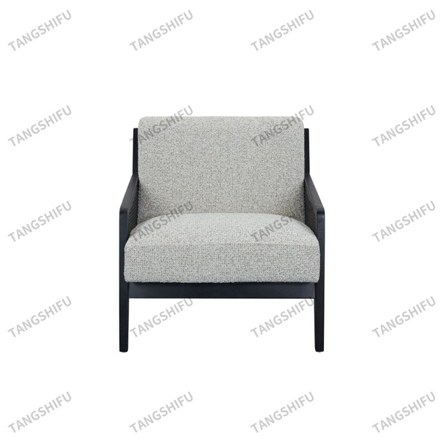 Black Rattan Armchair