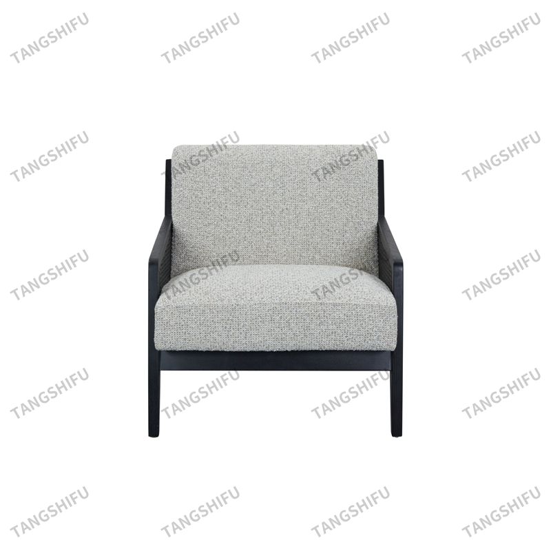 Black Rattan Armchair