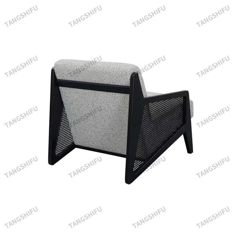 Black Rattan Armchair