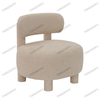 Round Beige Accent Chair